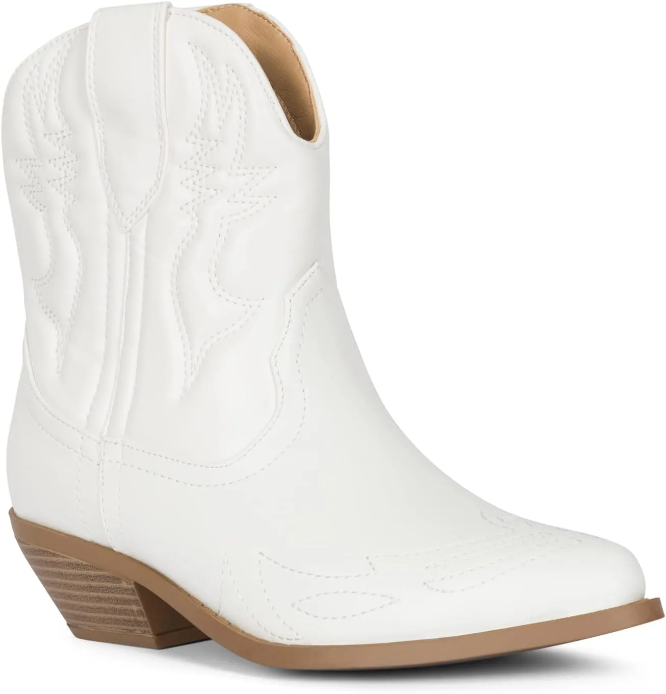 Chariot & Co -Susan- Womens Cowboy Cowgirl Western Ankle Booties Pointed Toe Boots