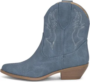 Chariot & Co -Susan- Womens Cowboy Cowgirl Western Ankle Booties Pointed Toe Boots