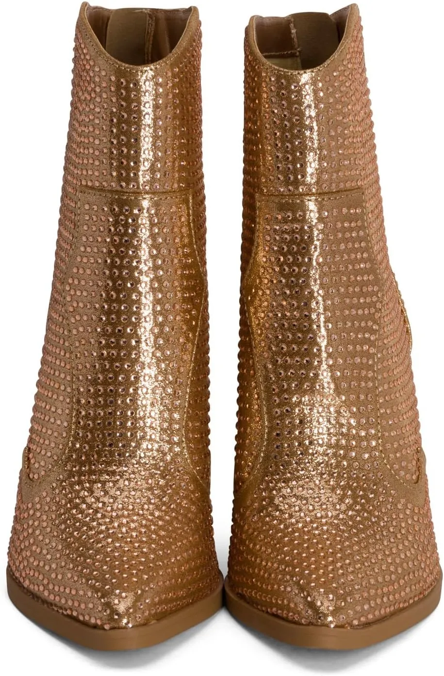 Chariot & Co Wyatt Sparkly Cowgirl Boots for Women – Silver, Gold, Black Western Ankle Booties with Rhinestones – Bedazzled Cowboy Boots 3.25” Heel