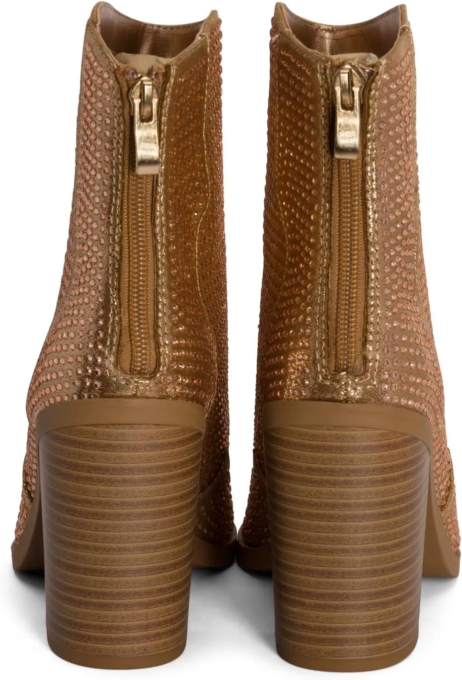 Chariot & Co Wyatt Sparkly Cowgirl Boots for Women – Silver, Gold, Black Western Ankle Booties with Rhinestones – Bedazzled Cowboy Boots 3.25” Heel