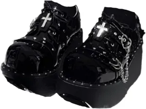 Church Emo Shoes Y2K Retro Rave Boots Grunge Chunky Shoes for Women - Non Slip Kawaii Elegant Cute Core Comfort Birthday Gifts for Preppy Teen Girls Rococo Lolita Summer Back To School Party
