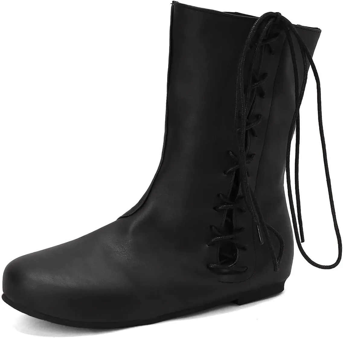 Ciuyurra Retro Moccasin Ankle Boots Flats Lace up Ancient Roman Gladiator Boots
