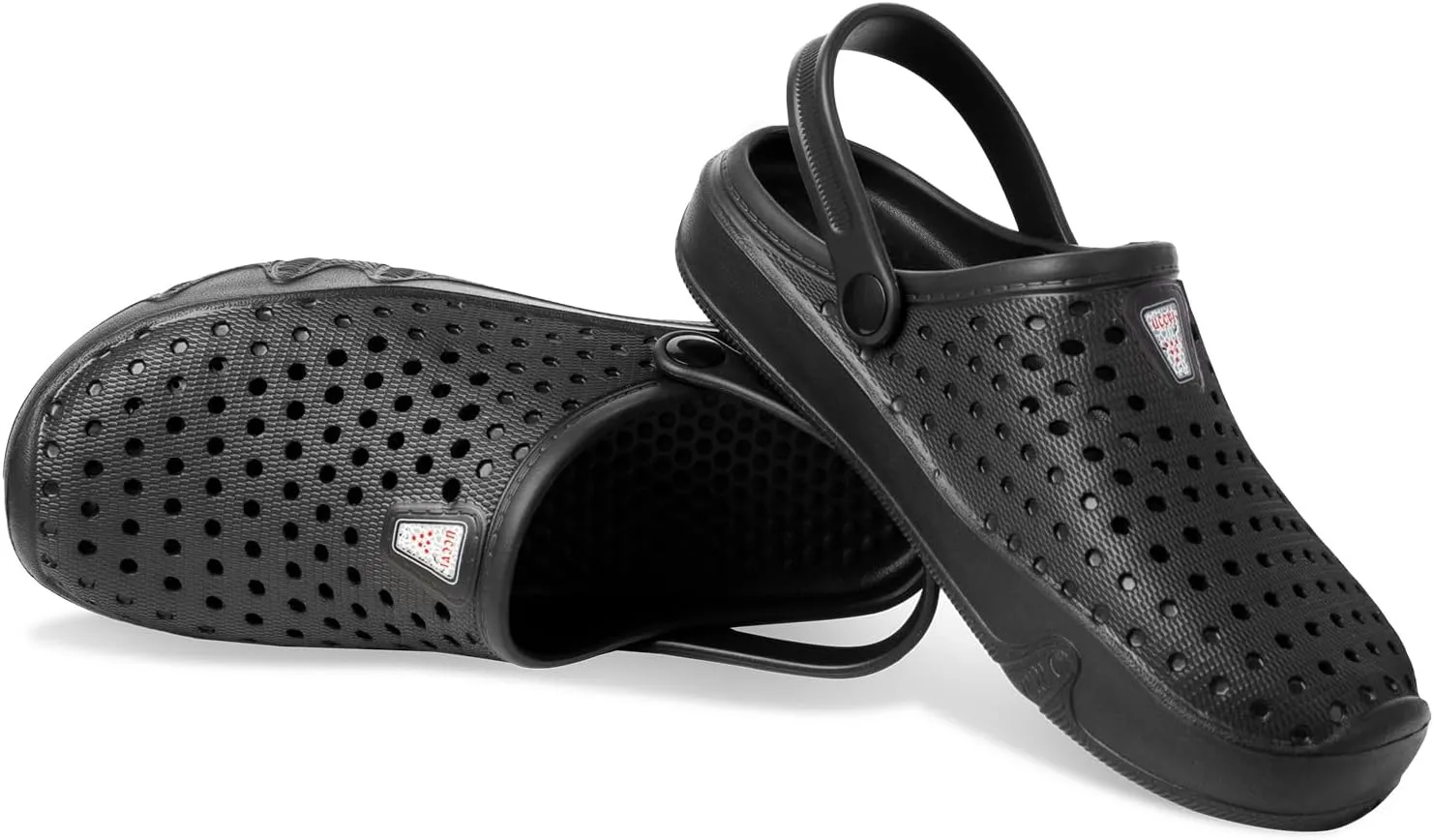 clapzovr Unisex Garden Clogs Shoes with Straps Ultralight, Shower Shoes Clogs for Women Men, Slippers Sandals Beach Shoes