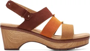 Clarks Womens Seannah Glow Wedge Strappy Ankle Strap
