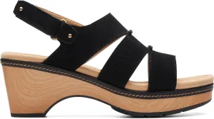 Clarks Womens Seannah Glow Wedge Strappy Ankle Strap