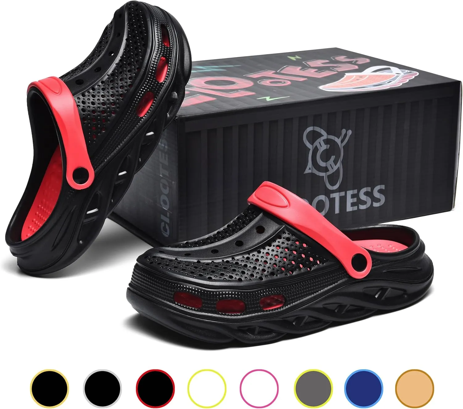 clootess Arch Support Garden Clogs Orthopedic Shoes for Women and Men Sandals Pillow Recovery Fasciitis Feet Insoles