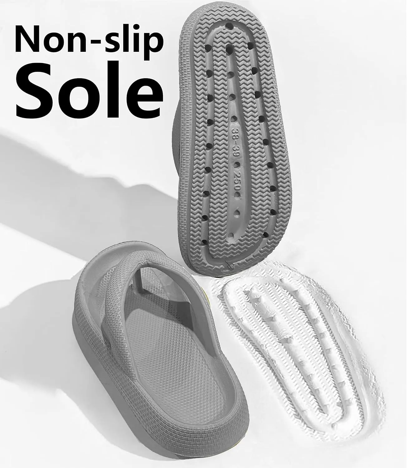 Cloud Flip Flops for Men Women Orthotic Lightweight Beach Slides Pillow Soft Slides Sandals Cushion Beach Flip Flops EVA Comfy Bath Spa Walking Sandals Pool Thong Slippers