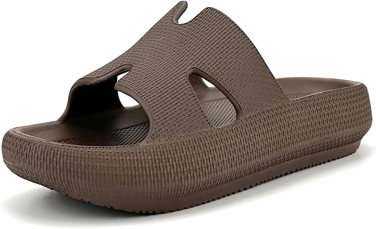 Cloud Pillow Recovery Slides for Women,Womens H-starp Platform Comfortable Memory Foam Arch Support Sandals,Waterproof EVA Cushioned Cushion Slippers for Beach Shower Bathroom Pool