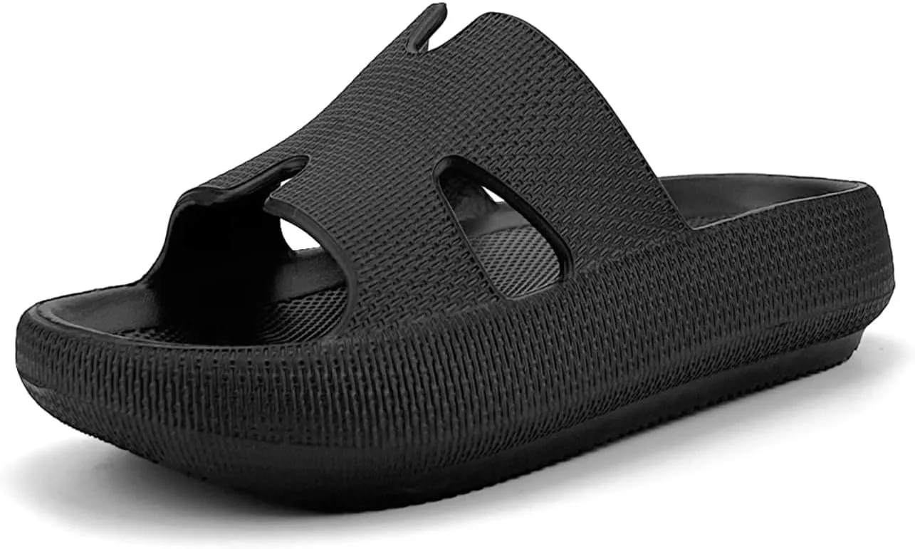 Cloud Pillow Recovery Slides for Women,Womens H-starp Platform Comfortable Memory Foam Arch Support Sandals,Waterproof EVA Cushioned Cushion Slippers for Beach Shower Bathroom Pool