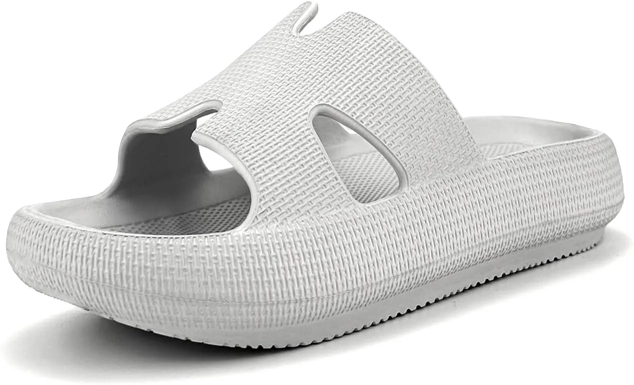 Cloud Pillow Recovery Slides for Women,Womens H-starp Platform Comfortable Memory Foam Arch Support Sandals,Waterproof EVA Cushioned Cushion Slippers for Beach Shower Bathroom Pool