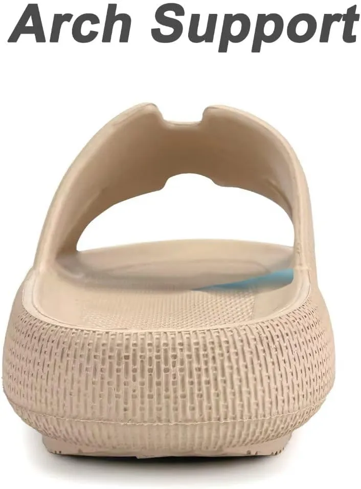 Cloud Pillow Recovery Slides for Women,Womens H-starp Platform Comfortable Memory Foam Arch Support Sandals,Waterproof EVA Cushioned Cushion Slippers for Beach Shower Bathroom Pool