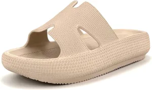 Cloud Pillow Recovery Slides for Women,Womens H-starp Platform Comfortable Memory Foam Arch Support Sandals,Waterproof EVA Cushioned Cushion Slippers for Beach Shower Bathroom Pool