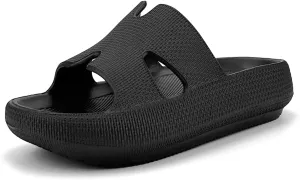 Cloud Pillow Recovery Slides for Women,Womens H-starp Platform Comfortable Memory Foam Arch Support Sandals,Waterproof EVA Cushioned Cushion Slippers for Beach Shower Bathroom Pool
