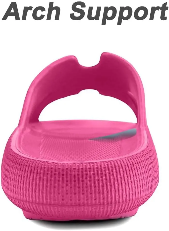 Cloud Pillow Recovery Slides for Women,Womens H-starp Platform Comfortable Memory Foam Arch Support Sandals,Waterproof EVA Cushioned Cushion Slippers for Beach Shower Bathroom Pool