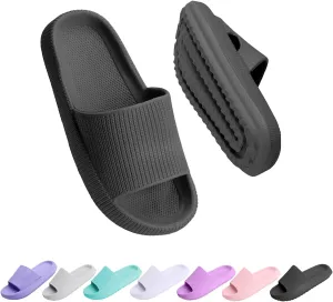 Cloud Slides for Kids, Girls Boys Pillow Slippers Shower Bathroom, Comfort Non-Slip Thick Sole Slippers Summer Beach Shoes for Little Kid/Big Kid