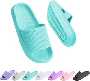 Cloud Slides for Kids, Girls Boys Pillow Slippers Shower Bathroom, Comfort Non-Slip Thick Sole Slippers Summer Beach Shoes for Little Kid/Big Kid