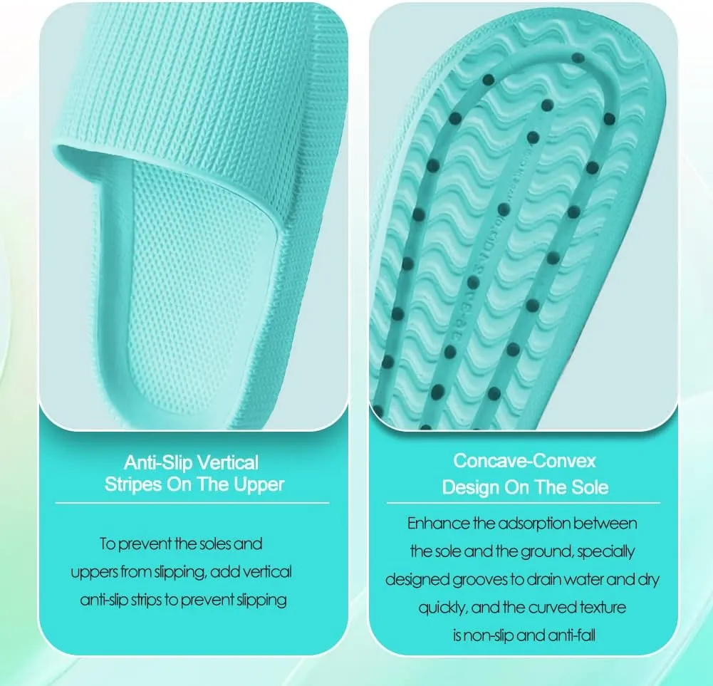 Cloud Slides for Kids, Girls Boys Pillow Slippers Shower Bathroom, Comfort Non-Slip Thick Sole Slippers Summer Beach Shoes for Little Kid/Big Kid