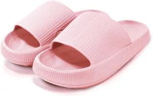 Cloud Slides For Women And Men - Comfy Non Slip Indoors Slippers For Shower Spa Pool College Outdoors Slides - Soft And Cozy Open Toe House Sandals Thick Soles