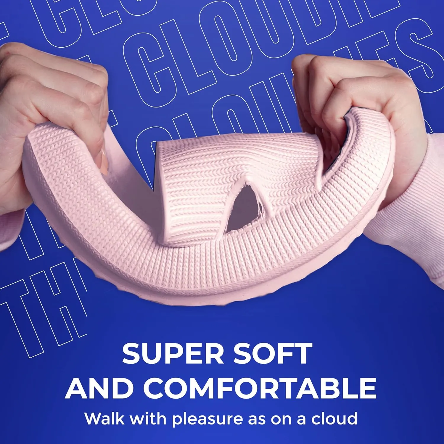 Cloud Slides For Women And Men - Comfy Non Slip Indoors Slippers For Shower Spa Pool College Outdoors Slides - Soft And Cozy Open Toe House Sandals Thick Soles