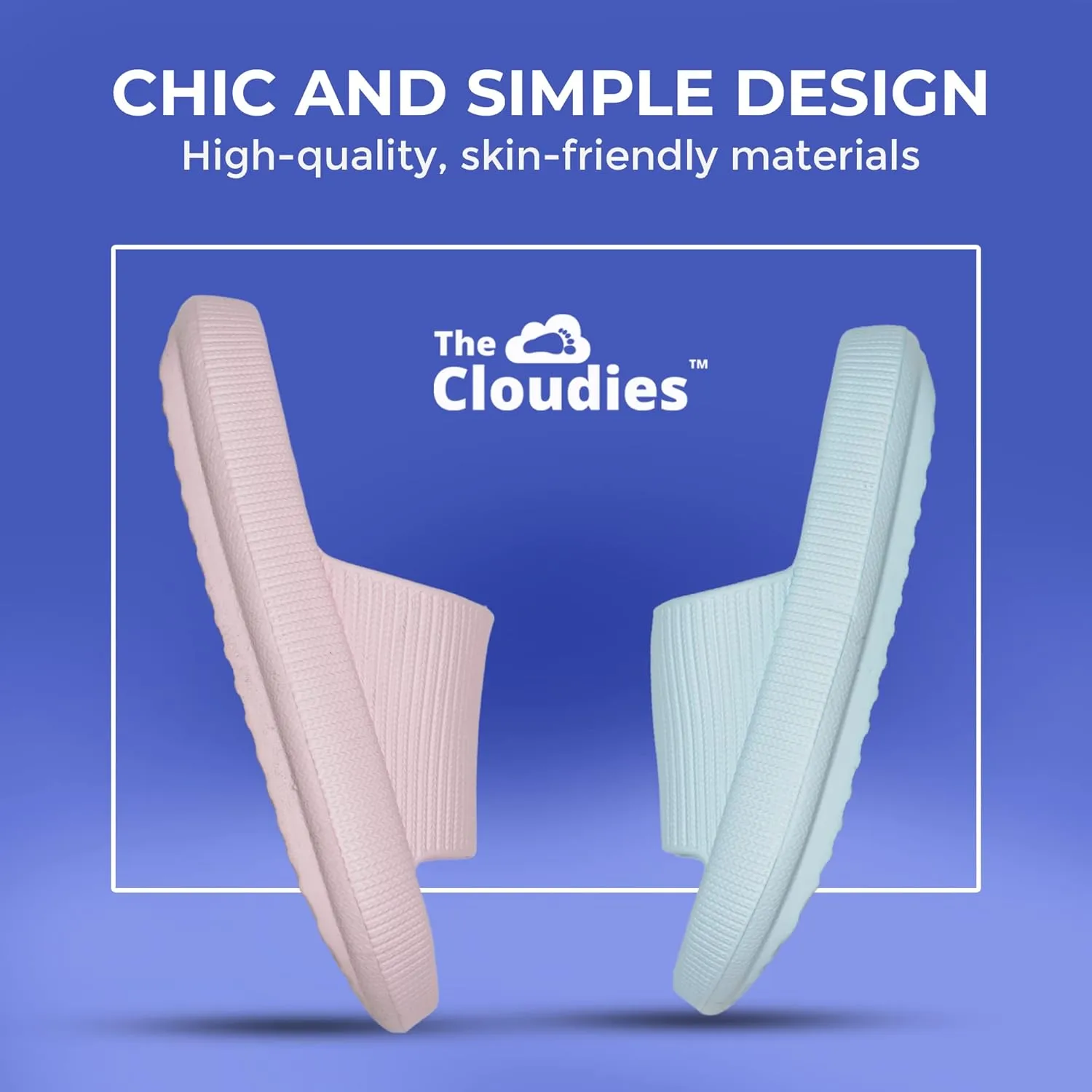 Cloud Slides For Women And Men - Comfy Non Slip Indoors Slippers For Shower Spa Pool College Outdoors Slides - Soft And Cozy Open Toe House Sandals Thick Soles