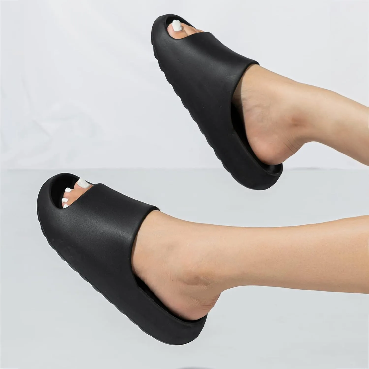 Cloud Slides for Women and Men, Platform Slides Slippers, Non-Slip Quick Drying Soft Lightweight Shower Shoes, Thick Sole Open Toe Slides Sandals for Indoor & Outdoor
