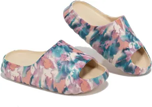 Cloud Slides for Women and Men, Platform Slides Slippers, Non-Slip Quick Drying Soft Lightweight Shower Shoes, Thick Sole Open Toe Slides Sandals for Indoor & Outdoor