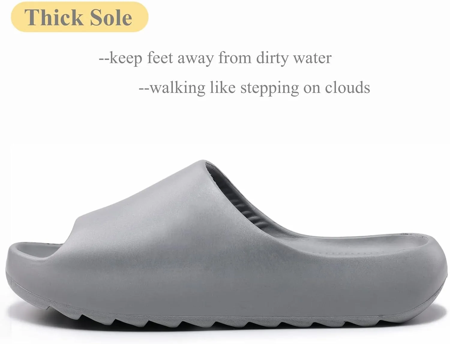 Cloud Slides for Women Men Kids, Pillow Slippers Comfy Non-Slip Soft Waterproof Bathroom Shower Shoes, Cushioned Thick Sole Sandals for Indoor and Outdoor