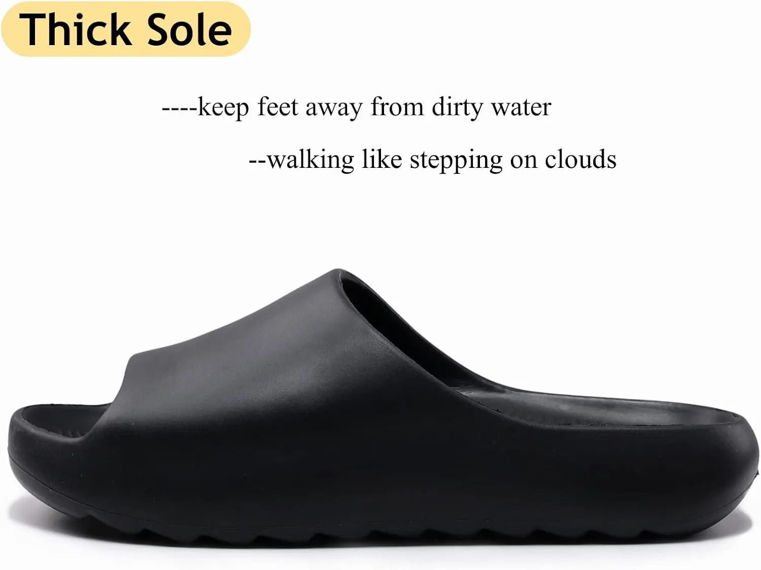 Cloud Slides for Women Men Kids, Pillow Slippers Comfy Non-Slip Soft Waterproof Bathroom Shower Shoes, Cushioned Thick Sole Sandals for Indoor and Outdoor