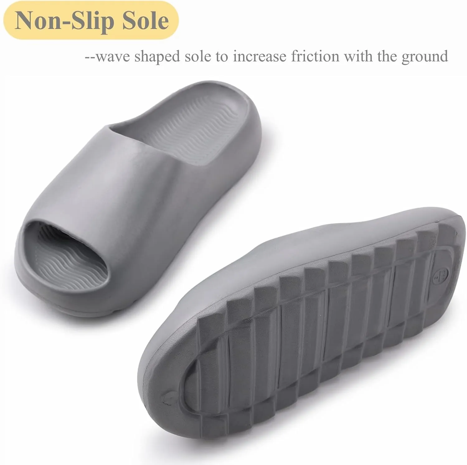 Cloud Slides for Women Men Kids, Pillow Slippers Comfy Non-Slip Soft Waterproof Bathroom Shower Shoes, Cushioned Thick Sole Sandals for Indoor and Outdoor