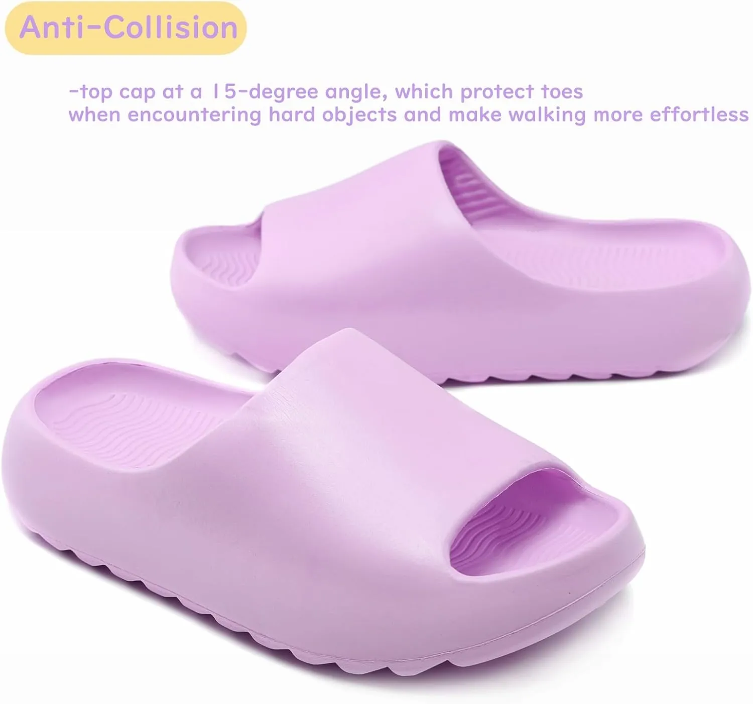 Cloud Slides for Women Men Kids, Pillow Slippers Comfy Non-Slip Soft Waterproof Bathroom Shower Shoes, Cushioned Thick Sole Sandals for Indoor and Outdoor