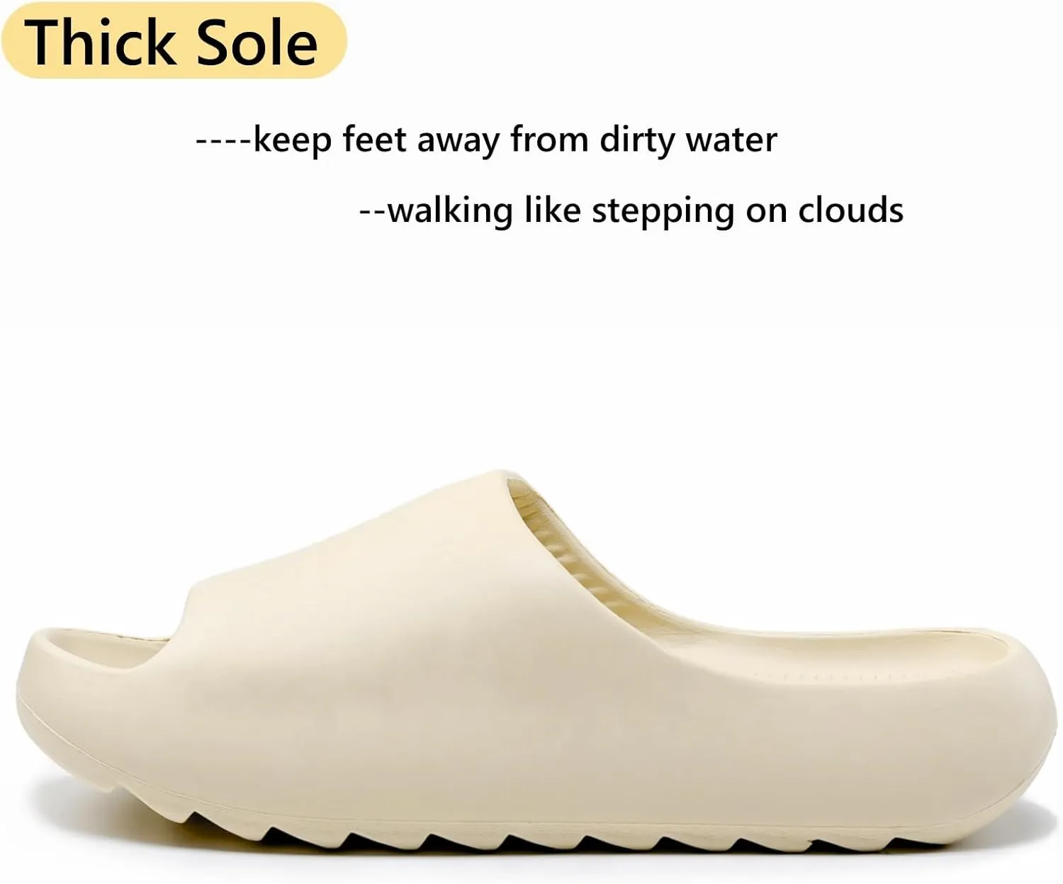 Cloud Slides for Women Men Kids, Pillow Slippers Comfy Non-Slip Soft Waterproof Bathroom Shower Shoes, Cushioned Thick Sole Sandals for Indoor and Outdoor
