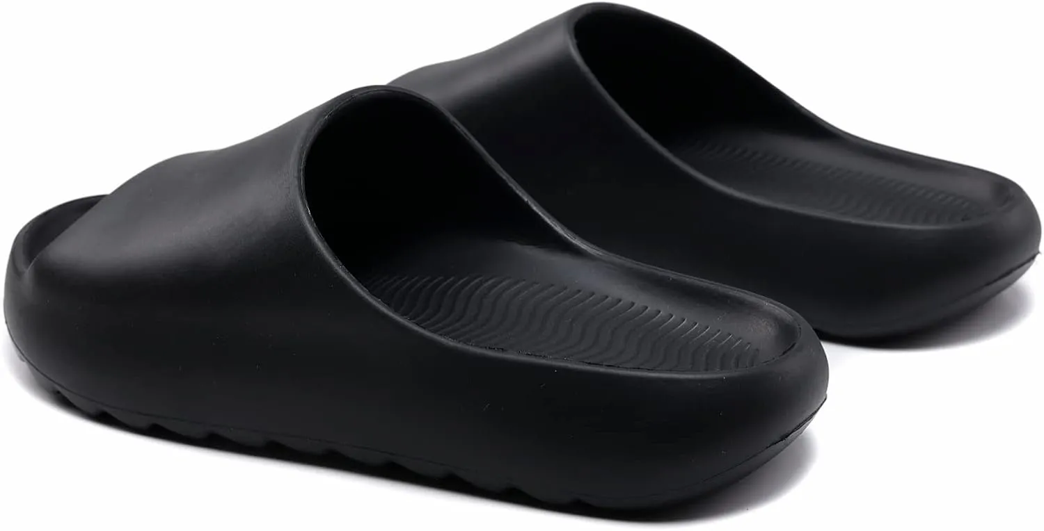 Cloud Slides for Women Men Kids, Pillow Slippers Comfy Non-Slip Soft Waterproof Bathroom Shower Shoes, Cushioned Thick Sole Sandals for Indoor and Outdoor