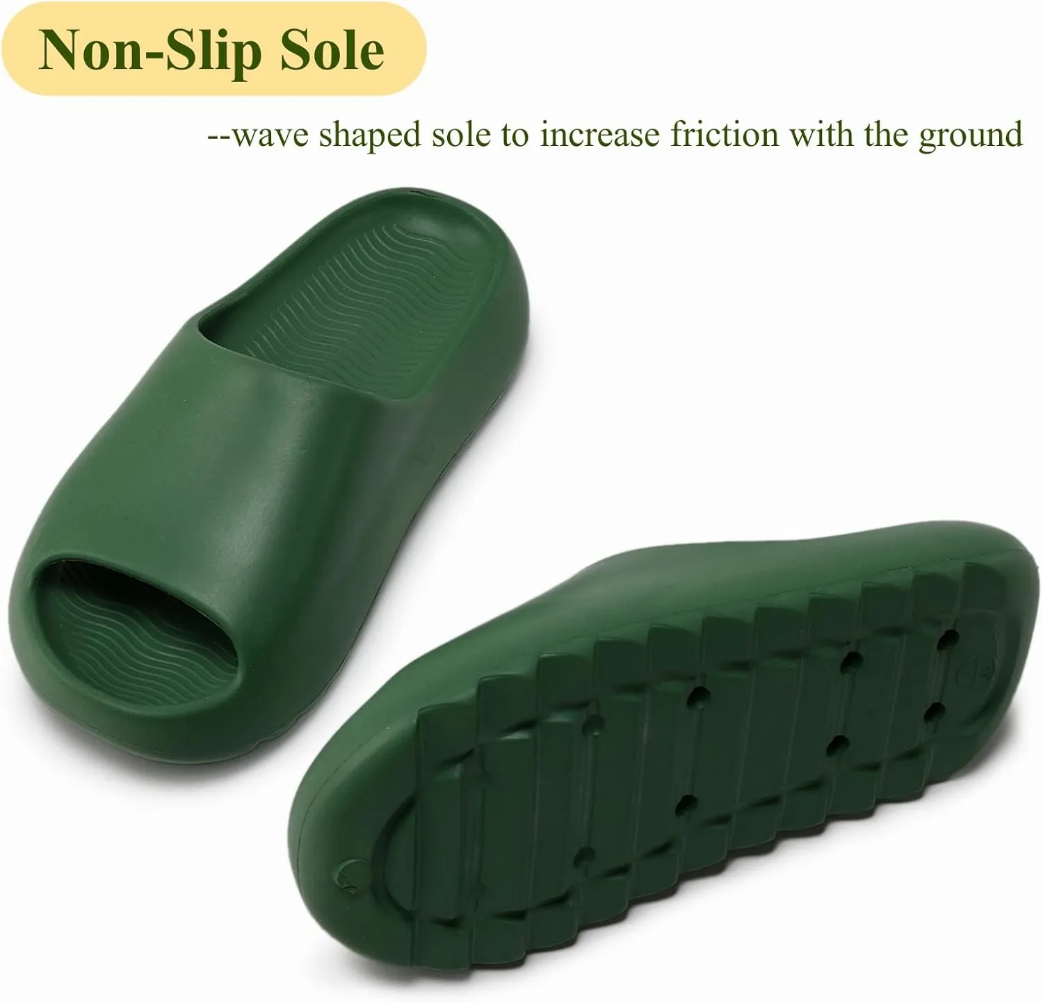 Cloud Slides for Women Men Kids, Pillow Slippers Comfy Non-Slip Soft Waterproof Bathroom Shower Shoes, Cushioned Thick Sole Sandals for Indoor and Outdoor