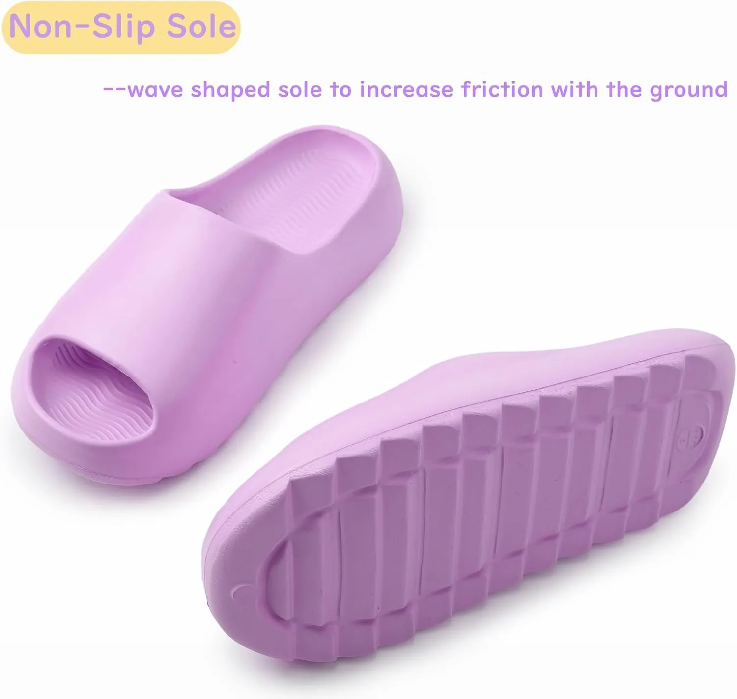 Cloud Slides for Women Men Kids, Pillow Slippers Comfy Non-Slip Soft Waterproof Bathroom Shower Shoes, Cushioned Thick Sole Sandals for Indoor and Outdoor