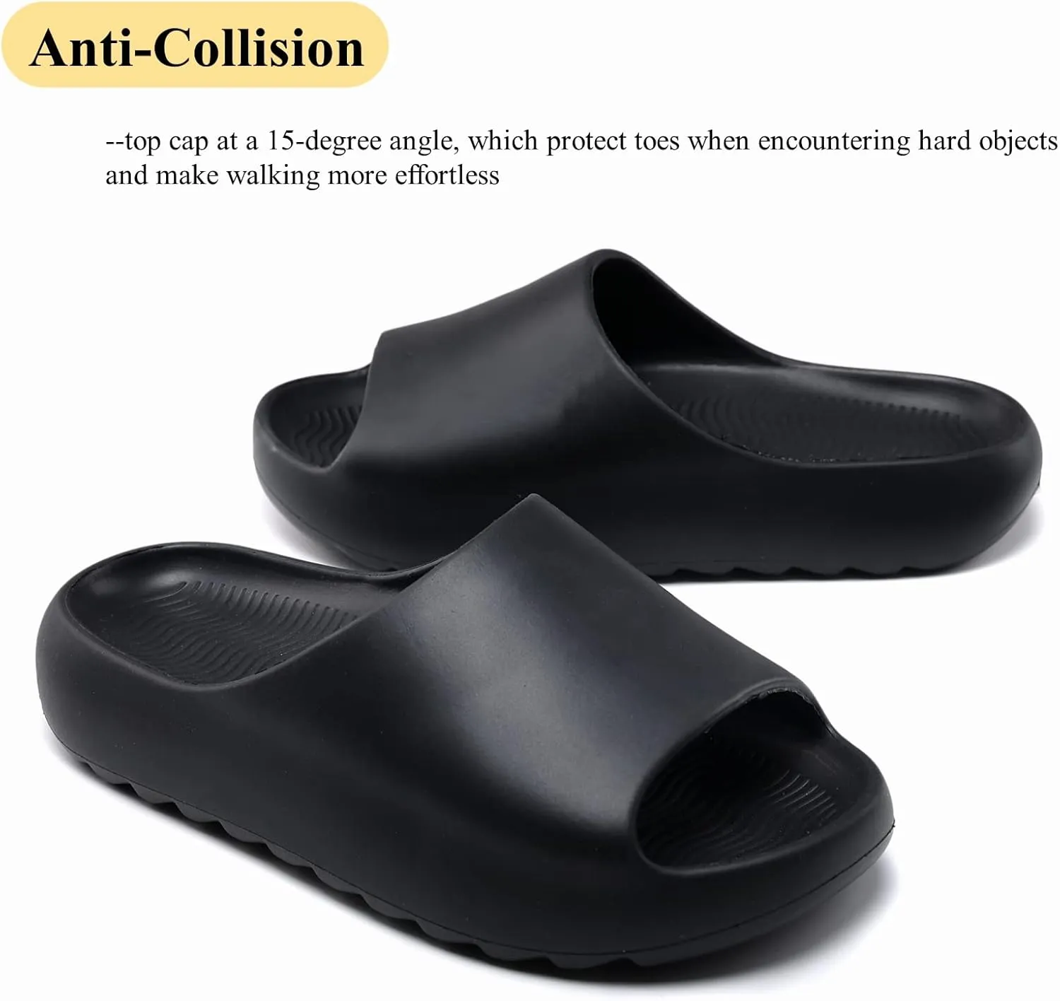 Cloud Slides for Women Men Kids, Pillow Slippers Comfy Non-Slip Soft Waterproof Bathroom Shower Shoes, Cushioned Thick Sole Sandals for Indoor and Outdoor