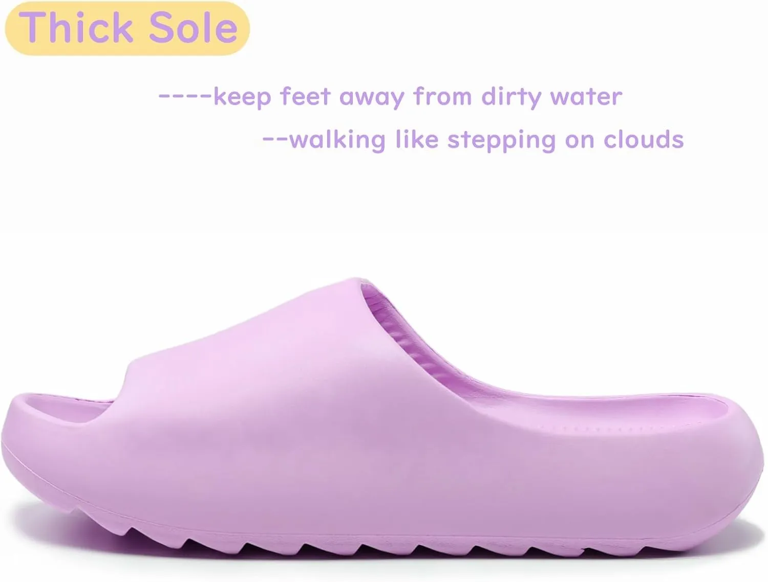 Cloud Slides for Women Men Kids, Pillow Slippers Comfy Non-Slip Soft Waterproof Bathroom Shower Shoes, Cushioned Thick Sole Sandals for Indoor and Outdoor