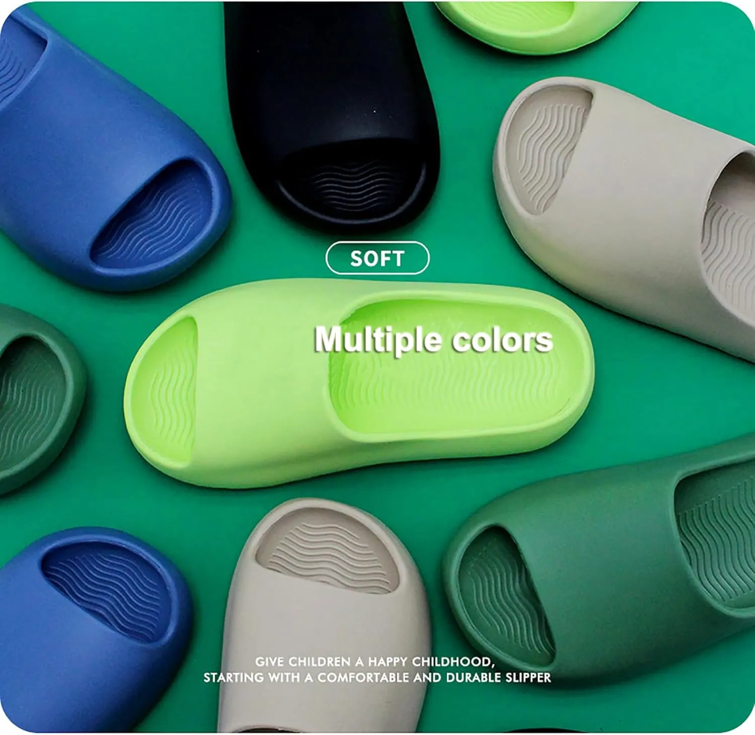 Cloud Slides for Women Men Kids,Unisex EVA Soft Recovery Slides,Thick Sole Open Toe Toddler Boys Girls Beach Slippers Shower Shoes Outdoor&Indoor House Slippers