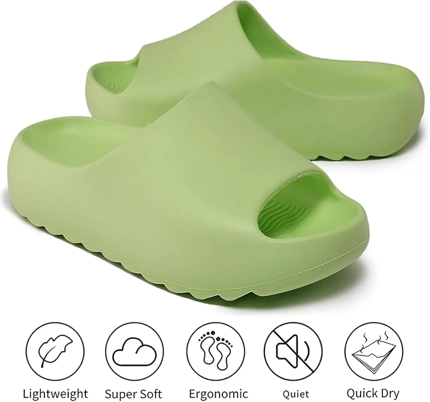 Cloud Slides for Women Men Kids,Unisex EVA Soft Recovery Slides,Thick Sole Open Toe Toddler Boys Girls Beach Slippers Shower Shoes Outdoor&Indoor House Slippers