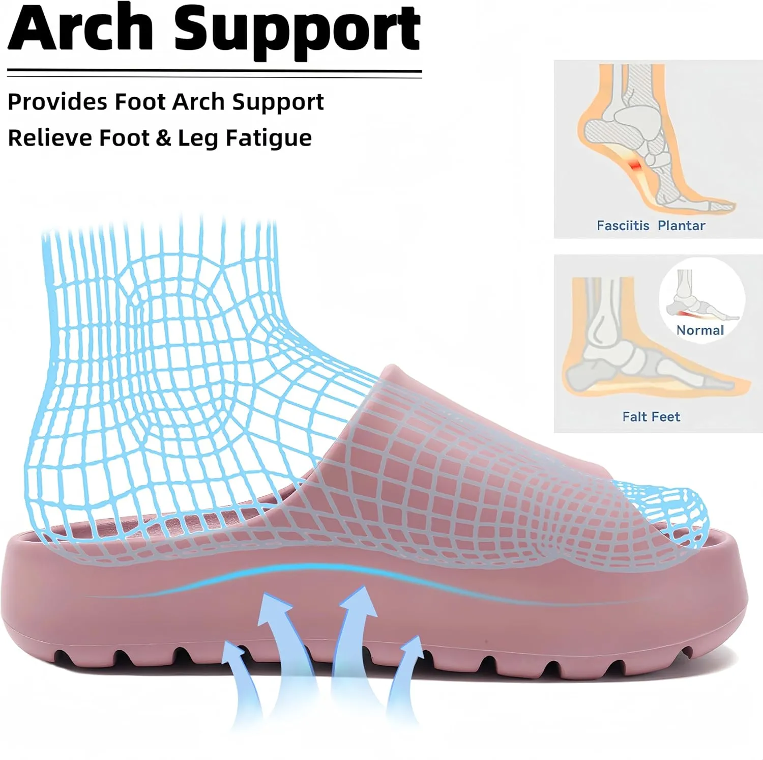 Cloud Slides for Women Men, Recovery Womens Pillow Slides,EVA Anti-Slip shower shoes,Thick Sole Open Toe Garden Shoes,men's sandals,mens slippers for Indoor and Outdoor Size