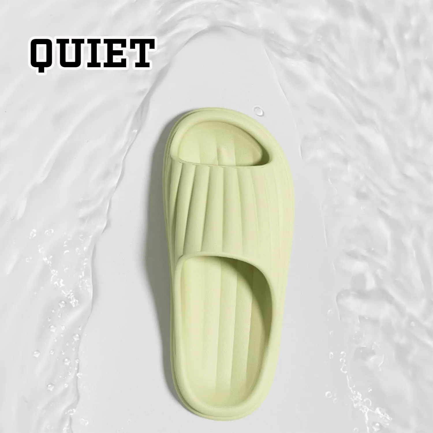 Cloud Slides for Women Men Shell Pillow Slippers Non-Slip Bath Shower Platform Foam Sandals for Indoor Outdoor House