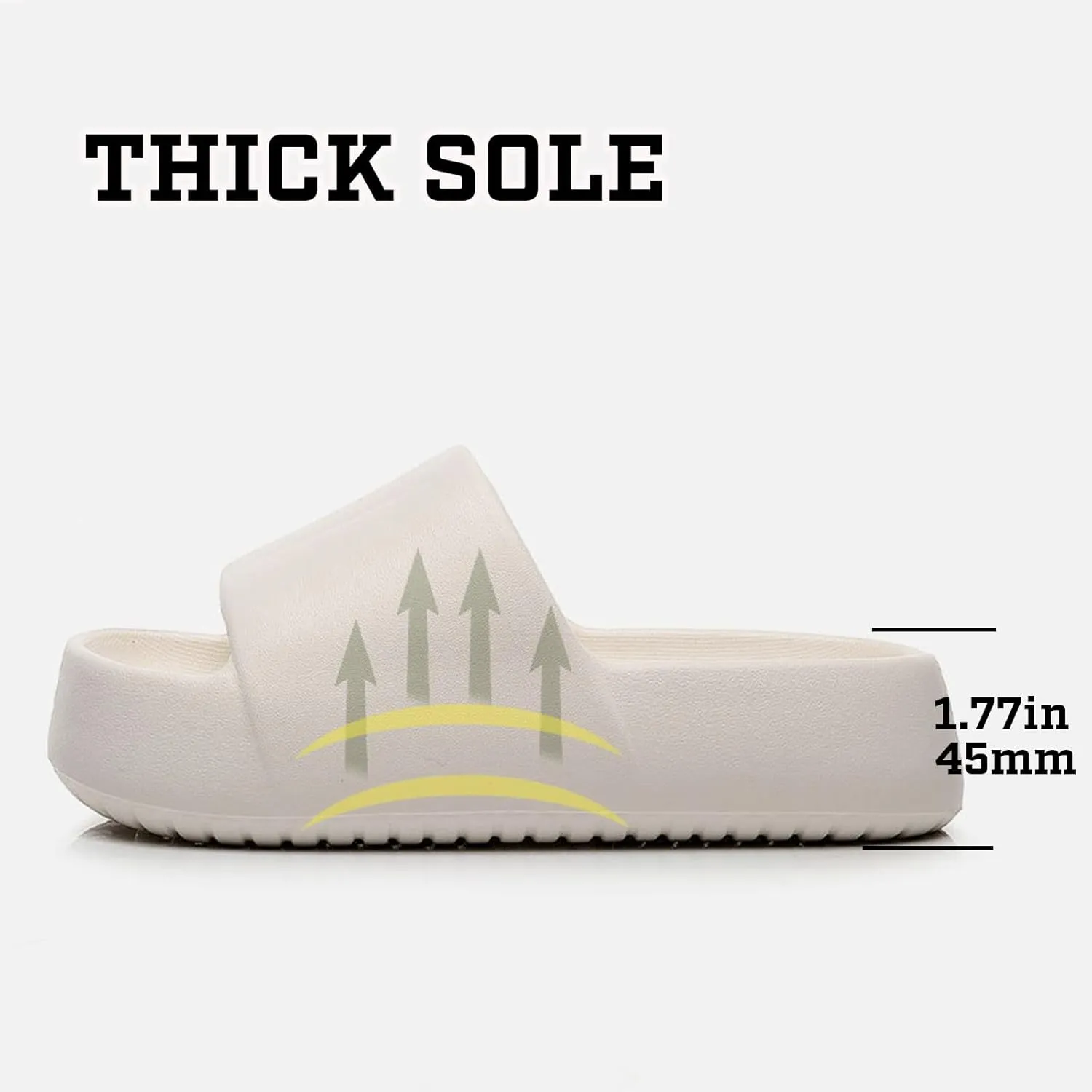Cloud Slides for Women Men Thick Sole Pillow Slippers Non-Slip Shower Bath Platform Foam Sandals for Indoor Outdoor House