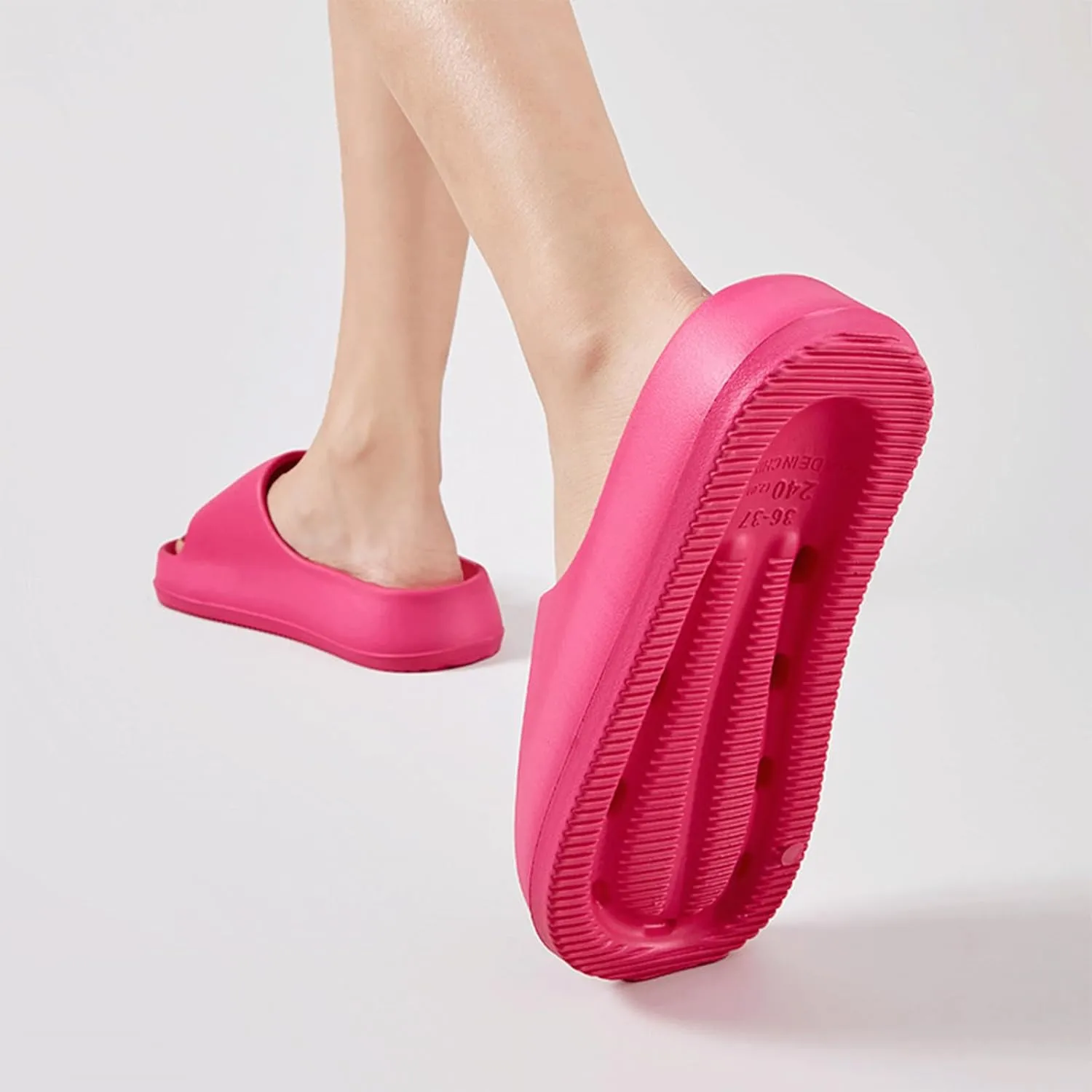 Cloud Slides for Women Men Thick Sole Pillow Slippers Non-Slip Shower Bath Platform Foam Sandals for Indoor Outdoor House