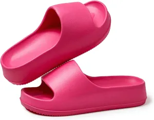 Cloud Slides for Women Men Thick Sole Pillow Slippers Non-Slip Shower Bath Platform Foam Sandals for Indoor Outdoor House