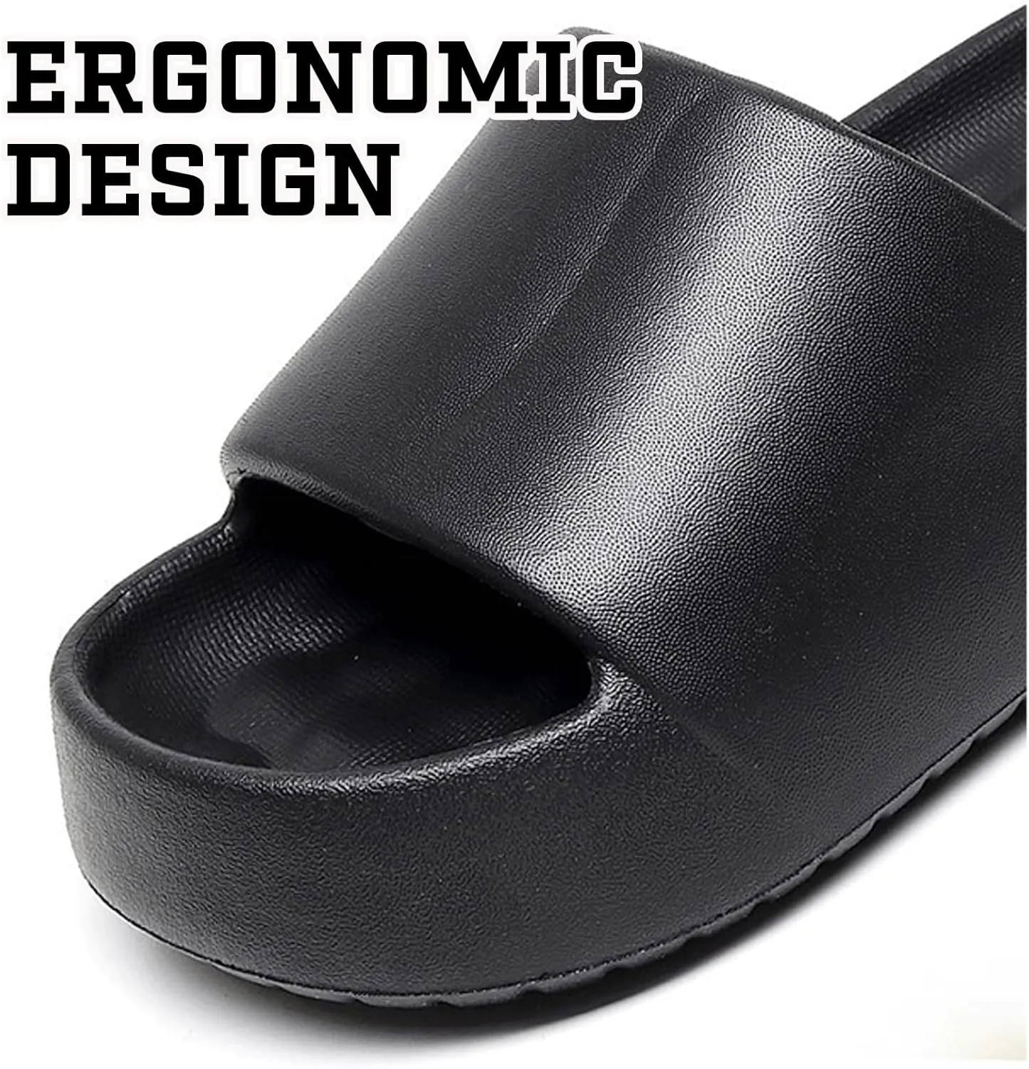 Cloud Slides for Women Men Thick Sole Pillow Slippers Non-Slip Shower Bath Platform Foam Sandals for Indoor Outdoor House