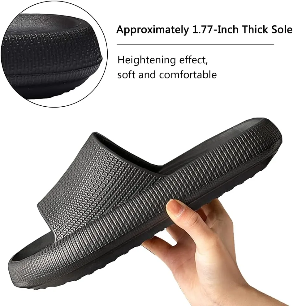 Cloud Slippers for Women and Men Pillow Slippers Non-Slip Shower Slides Bathroom Sandals | Super Comfy | Cushion Thick Sole