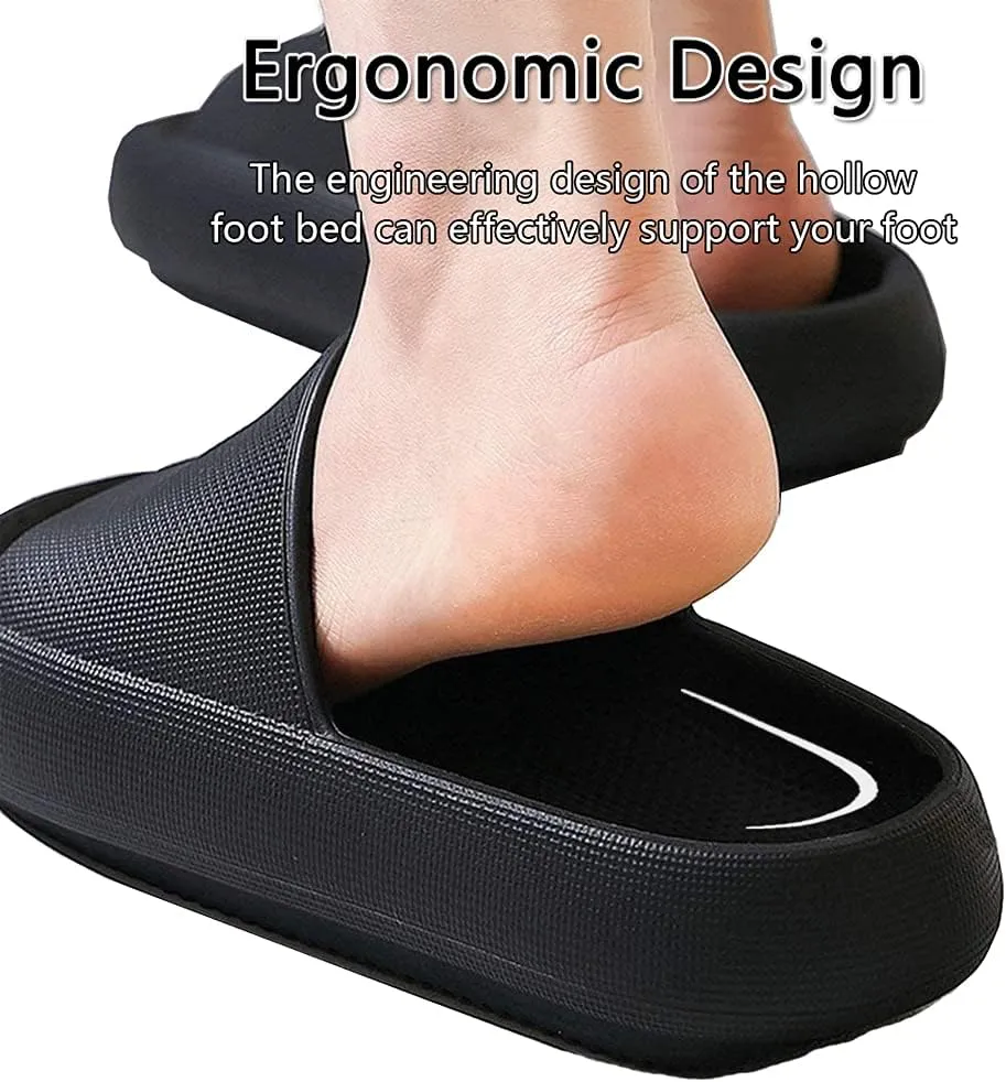 Cloud Slippers for Women and Men Pillow Slippers Non-Slip Shower Slides Bathroom Sandals | Super Comfy | Cushion Thick Sole