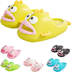 Clown Fish Slides Tongue Kiss Slippers for Adult Women Men Animals House Slippers Summer Open Toe Slide Sandals Fish Flops Cloud Shoes for Beach Shower Pool