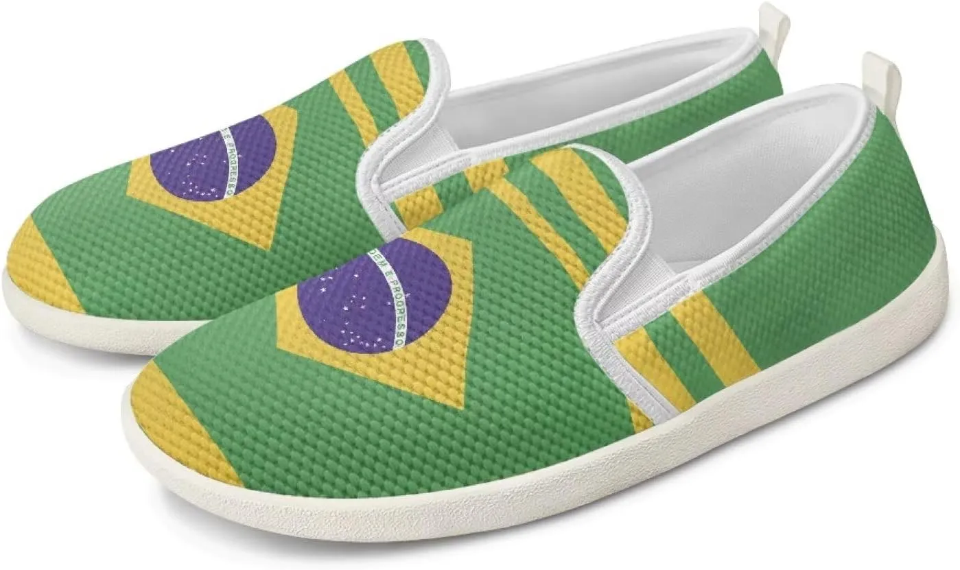 Comfy Womens Flats Shoes Flag Print Casual Shoes for Women Slip On Shoes