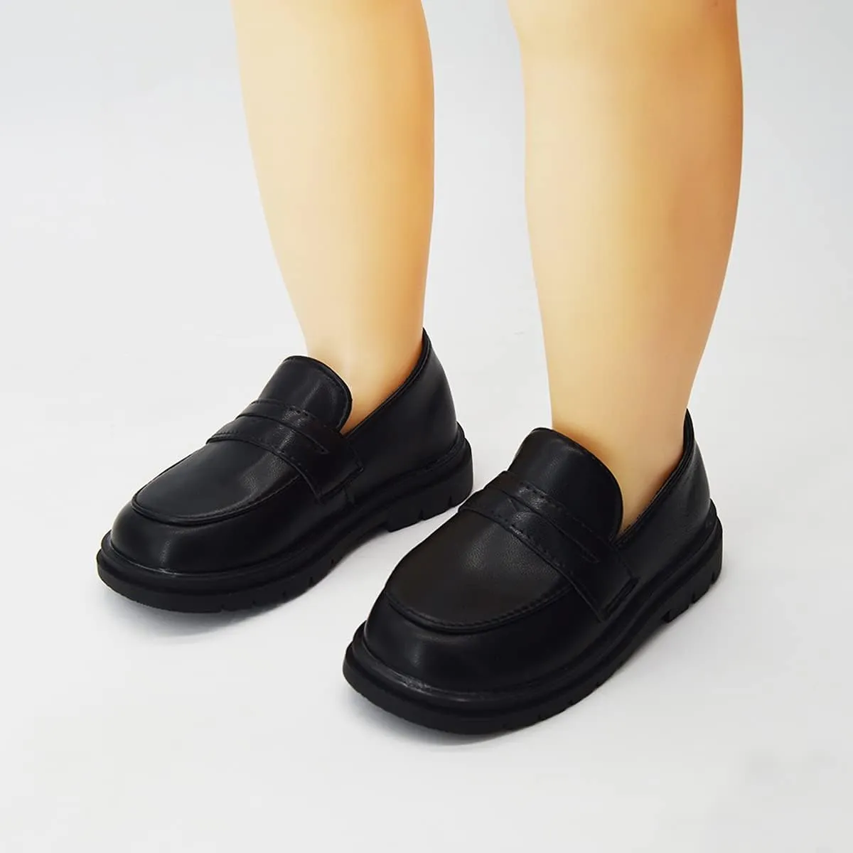 COSANKIM Toddler Boys Girls Dress Shoes PU Leather Lace Up Wedding School Uniform Loafer Flats Boys Dress Shoes