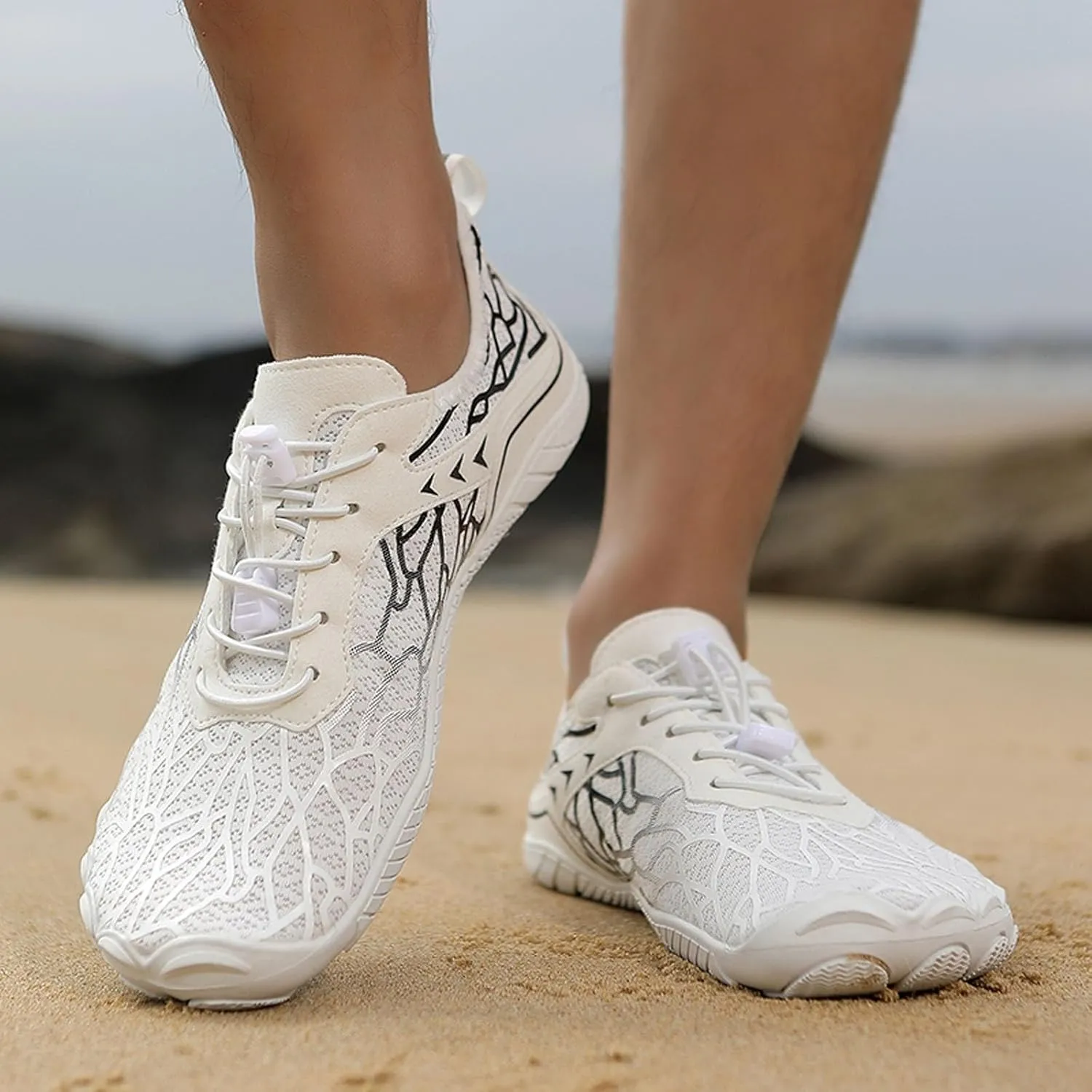 Couples All Seasons Five Finger Water Shoes Swimming Shoes Men and Women Platform Athletic Shoes for Women